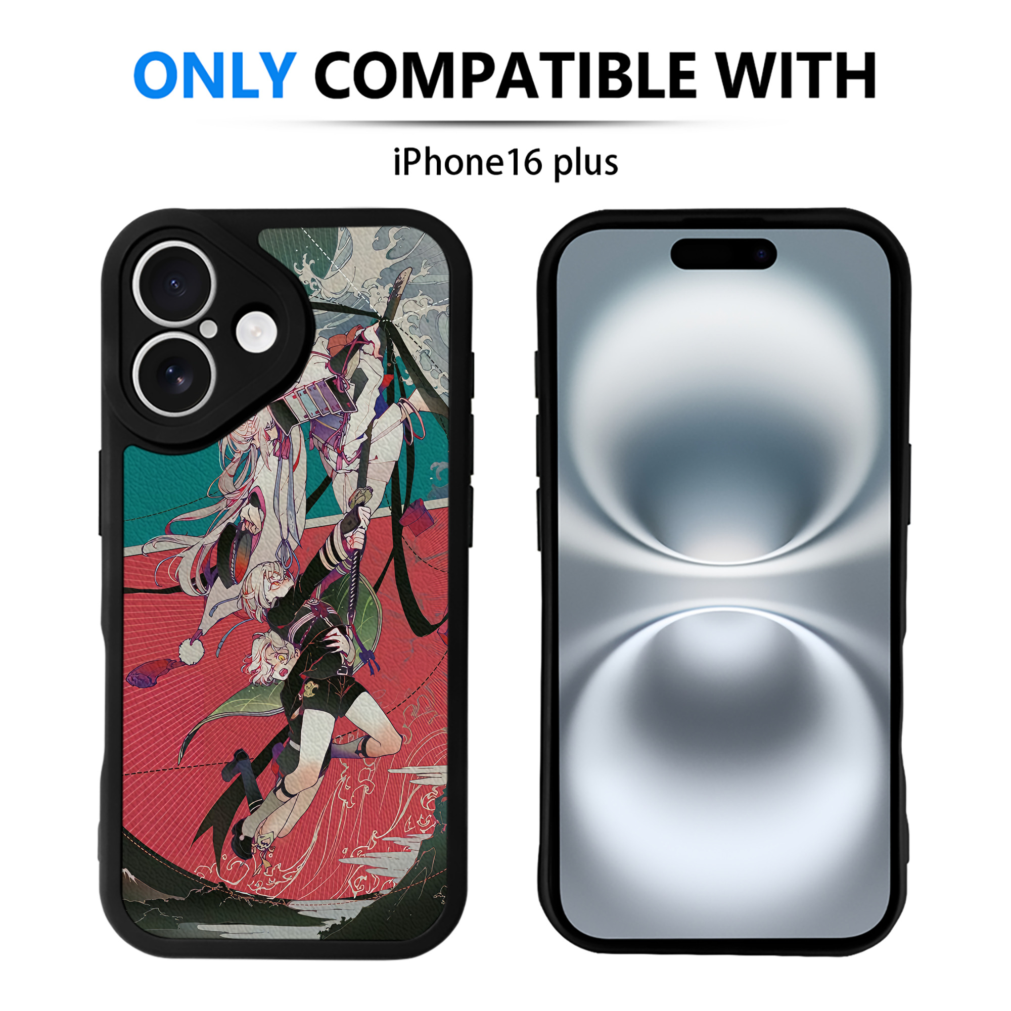 （画像用） 刀剣乱舞 Touken Ranbu 【iPhone 16シリーズ対応】シリコンスマホケース（レザー調） 材質：シリコン